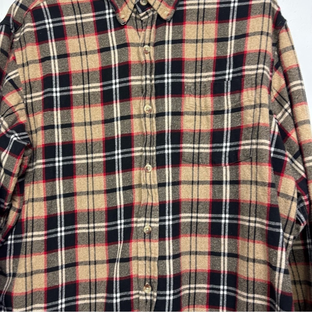 RedHead Multicolor Flannel Plaid Men's Long Sleeve Shirt Button Front XL Cotton - Picture 2 of 7
